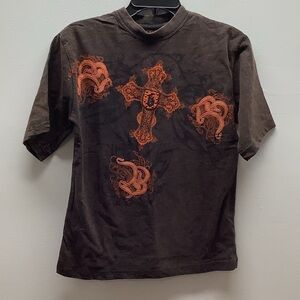 Brklyn Size Medium Kids Brown Graphic T-Shirt. New Without Tags